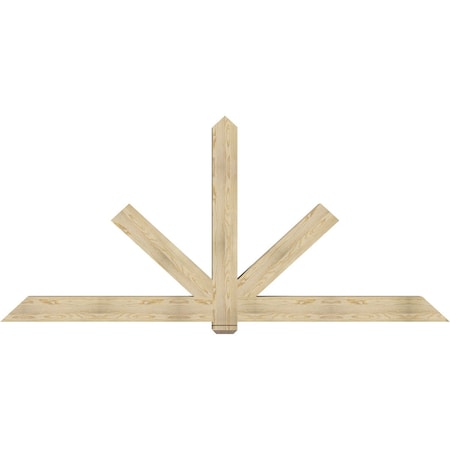 Ekena Millwork Kennewick Rough Sawn Timber Gable Bracket, Douglas Fir, 108"W x 49"H x 6"D x 6"F, 11/12 Pitch GBW108X49X0606KEN00RDF